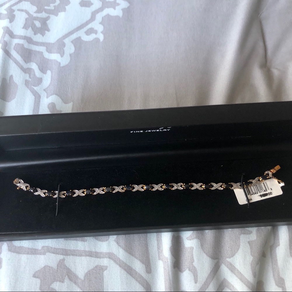 diamond & sapphire tennis bracelet
